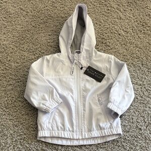 New! Little Bipsy Light White  Hooded Kids Raincoat